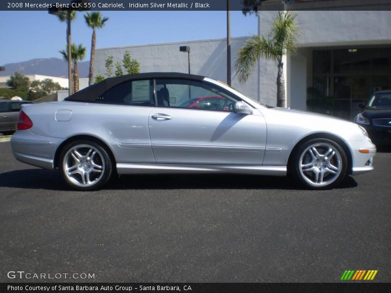 Iridium Silver Metallic / Black 2008 Mercedes-Benz CLK 550 Cabriolet