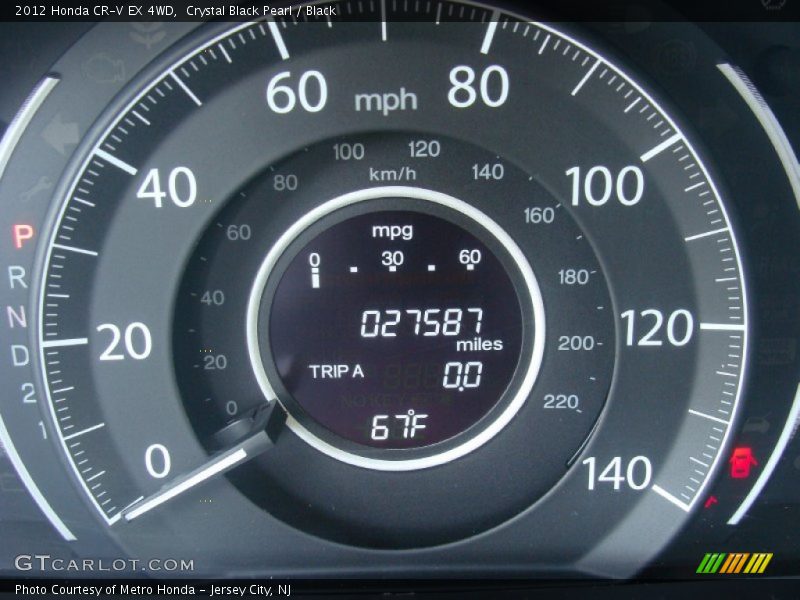 Crystal Black Pearl / Black 2012 Honda CR-V EX 4WD
