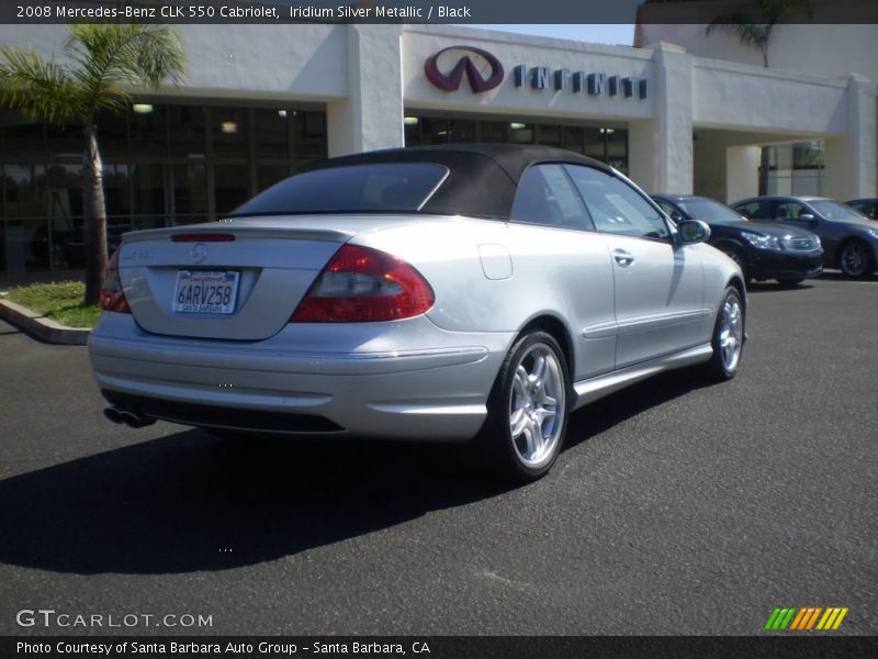 Iridium Silver Metallic / Black 2008 Mercedes-Benz CLK 550 Cabriolet