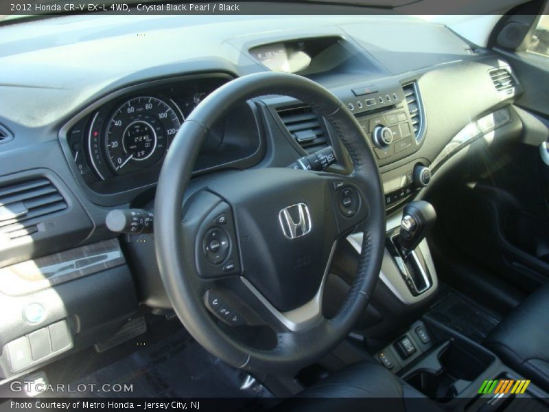 Crystal Black Pearl / Black 2012 Honda CR-V EX-L 4WD