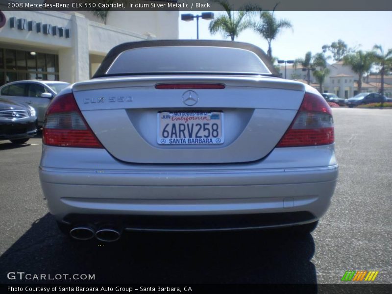 Iridium Silver Metallic / Black 2008 Mercedes-Benz CLK 550 Cabriolet