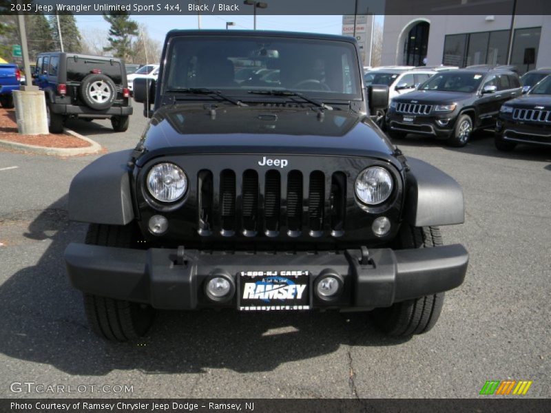 Black / Black 2015 Jeep Wrangler Unlimited Sport S 4x4
