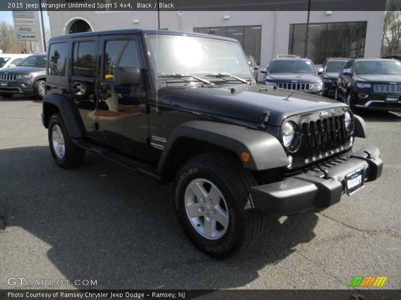 Black / Black 2015 Jeep Wrangler Unlimited Sport S 4x4