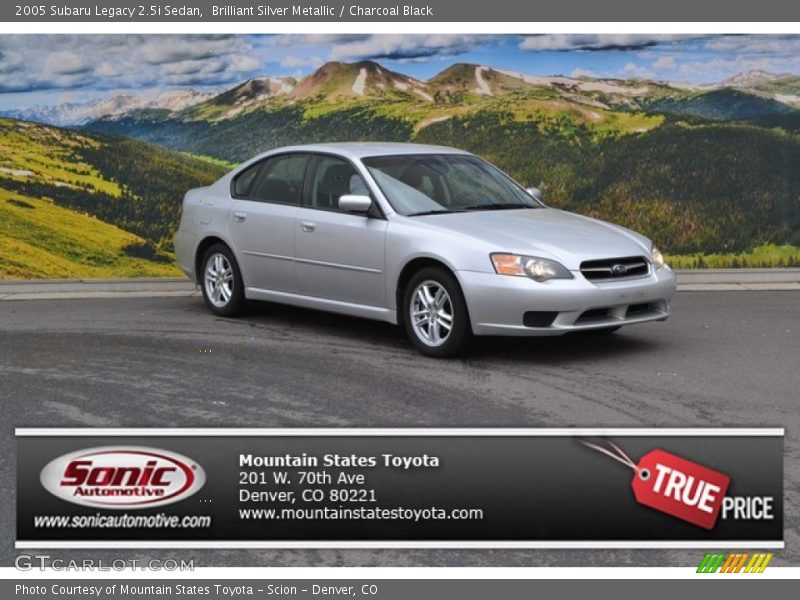 Brilliant Silver Metallic / Charcoal Black 2005 Subaru Legacy 2.5i Sedan