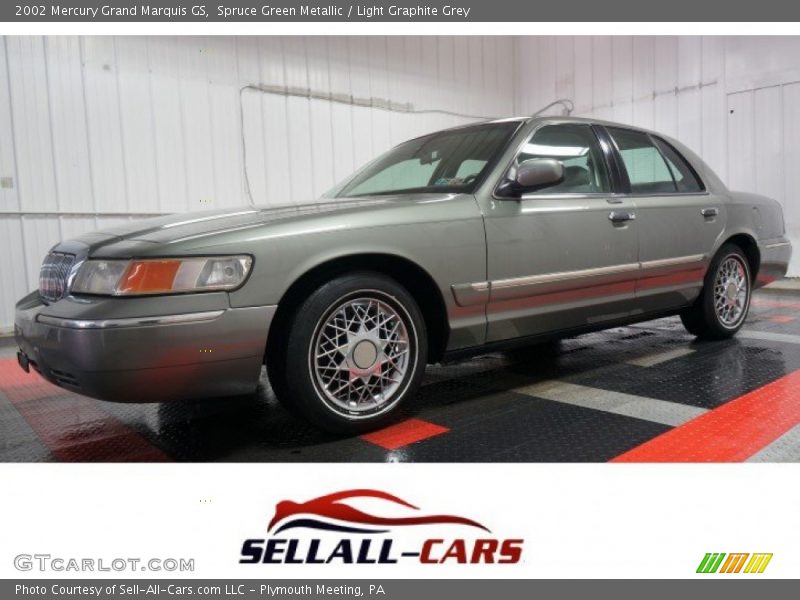 Spruce Green Metallic / Light Graphite Grey 2002 Mercury Grand Marquis GS