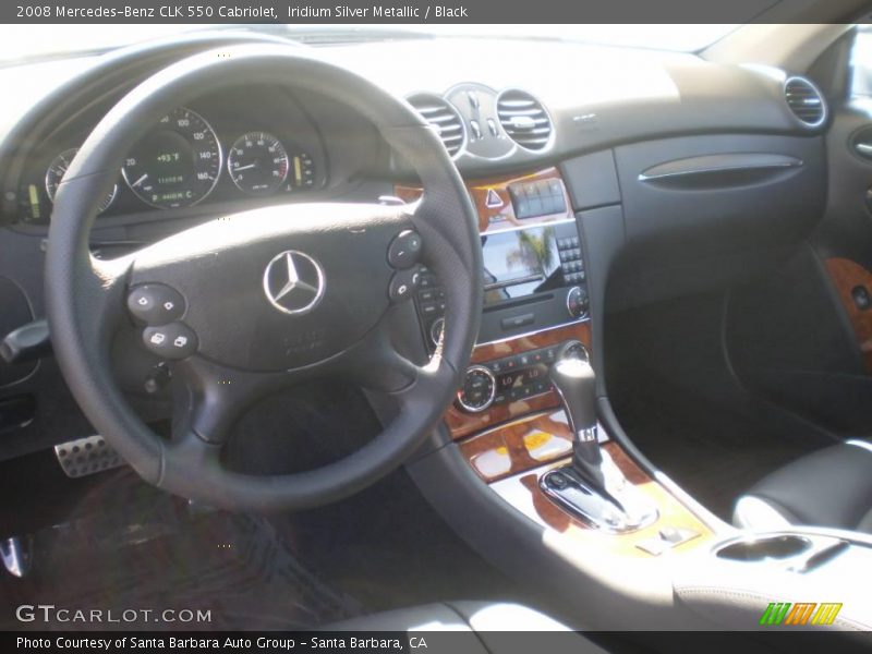 Iridium Silver Metallic / Black 2008 Mercedes-Benz CLK 550 Cabriolet
