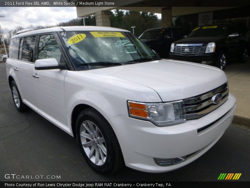 White Suede / Medium Light Stone 2011 Ford Flex SEL AWD