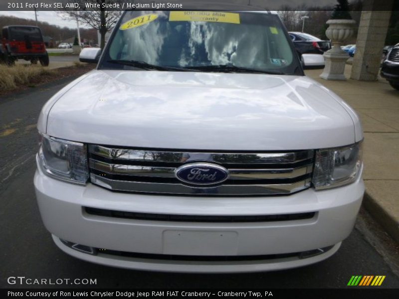White Suede / Medium Light Stone 2011 Ford Flex SEL AWD