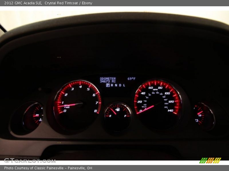 Crystal Red Tintcoat / Ebony 2012 GMC Acadia SLE