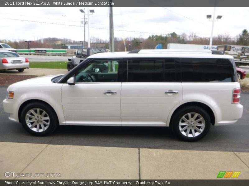 White Suede / Medium Light Stone 2011 Ford Flex SEL AWD