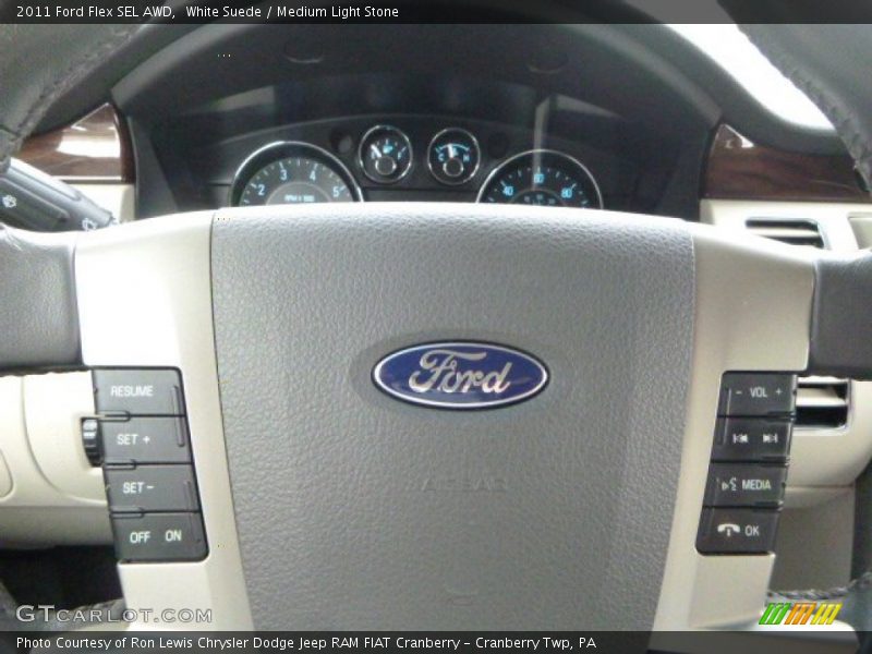 White Suede / Medium Light Stone 2011 Ford Flex SEL AWD