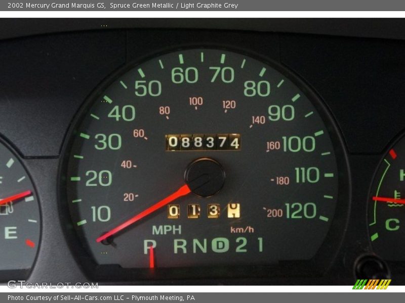 Spruce Green Metallic / Light Graphite Grey 2002 Mercury Grand Marquis GS