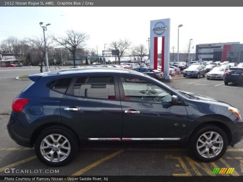 Graphite Blue / Gray 2012 Nissan Rogue SL AWD