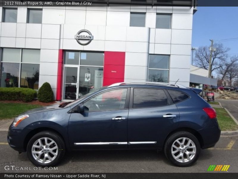 Graphite Blue / Gray 2012 Nissan Rogue SL AWD
