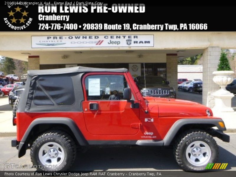 Flame Red / Dark Slate Gray 2006 Jeep Wrangler X 4x4