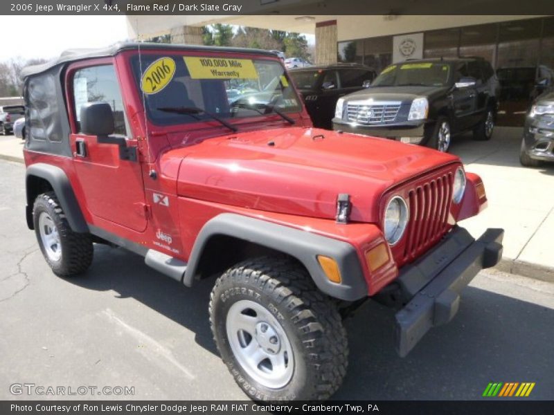 Flame Red / Dark Slate Gray 2006 Jeep Wrangler X 4x4