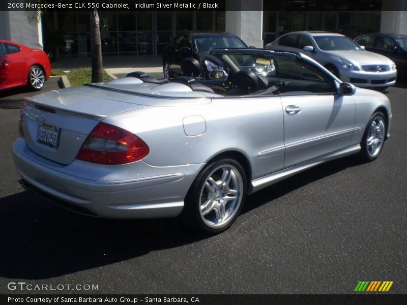 Iridium Silver Metallic / Black 2008 Mercedes-Benz CLK 550 Cabriolet