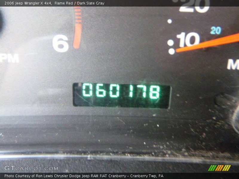 Flame Red / Dark Slate Gray 2006 Jeep Wrangler X 4x4