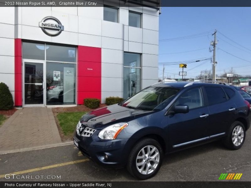 Graphite Blue / Gray 2012 Nissan Rogue SL AWD