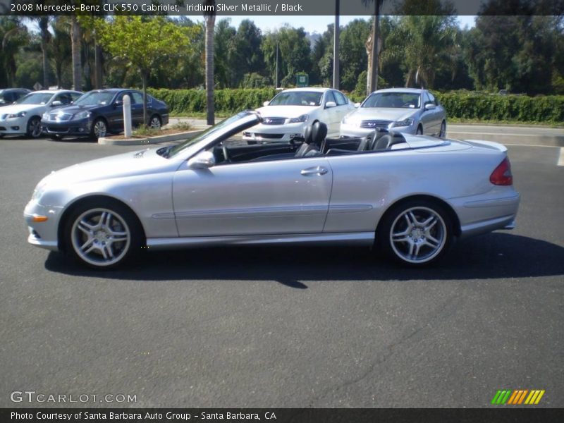 Iridium Silver Metallic / Black 2008 Mercedes-Benz CLK 550 Cabriolet