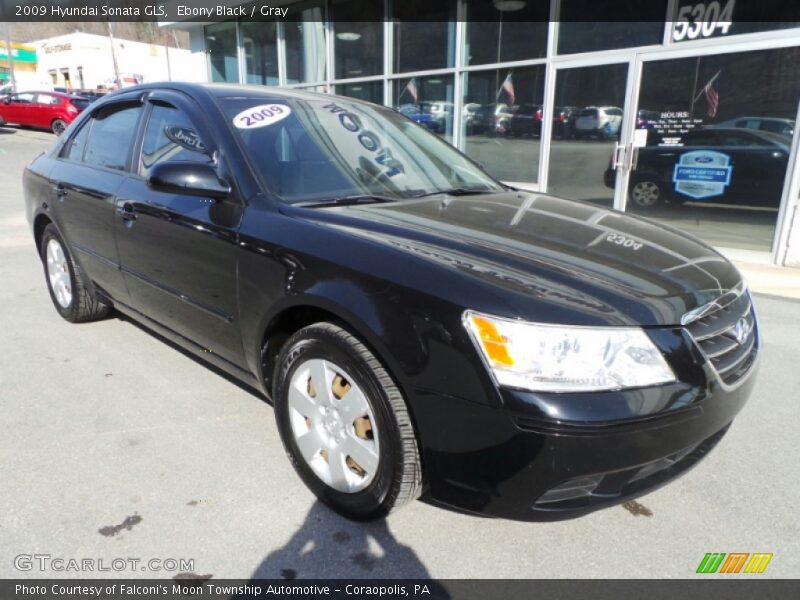 Ebony Black / Gray 2009 Hyundai Sonata GLS