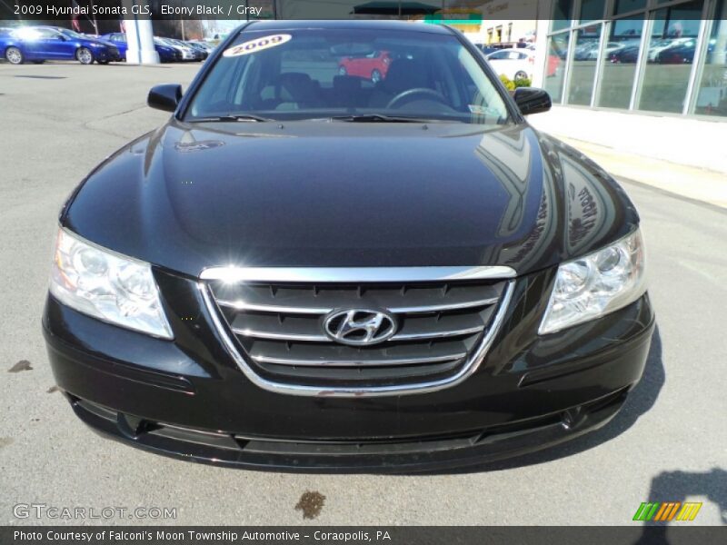 Ebony Black / Gray 2009 Hyundai Sonata GLS