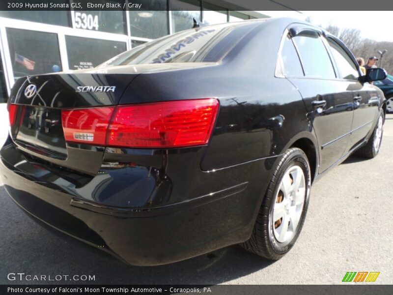 Ebony Black / Gray 2009 Hyundai Sonata GLS