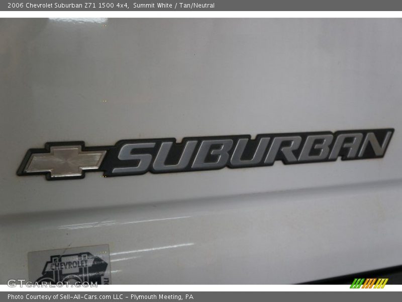 Summit White / Tan/Neutral 2006 Chevrolet Suburban Z71 1500 4x4