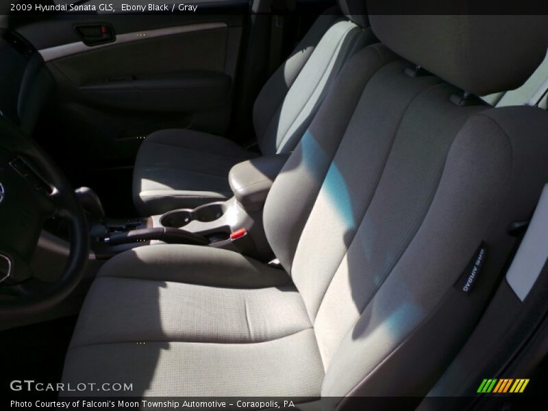 Ebony Black / Gray 2009 Hyundai Sonata GLS