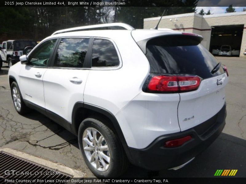 Bright White / Indigo Blue/Brown 2015 Jeep Cherokee Limited 4x4