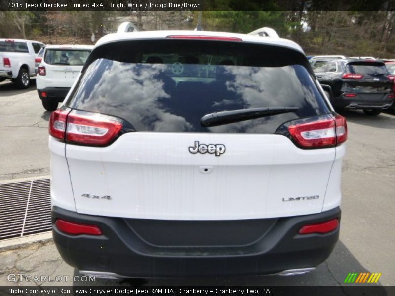 Bright White / Indigo Blue/Brown 2015 Jeep Cherokee Limited 4x4