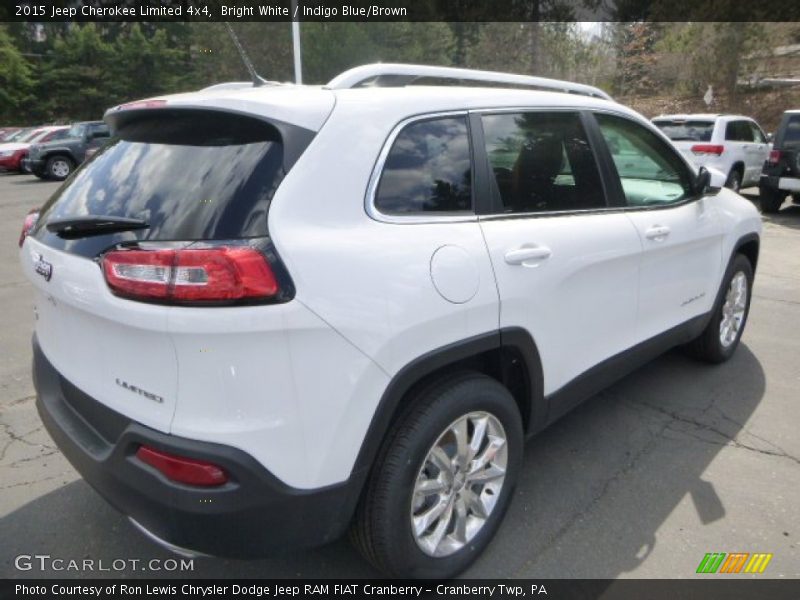 Bright White / Indigo Blue/Brown 2015 Jeep Cherokee Limited 4x4