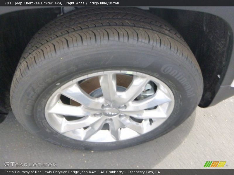 Bright White / Indigo Blue/Brown 2015 Jeep Cherokee Limited 4x4