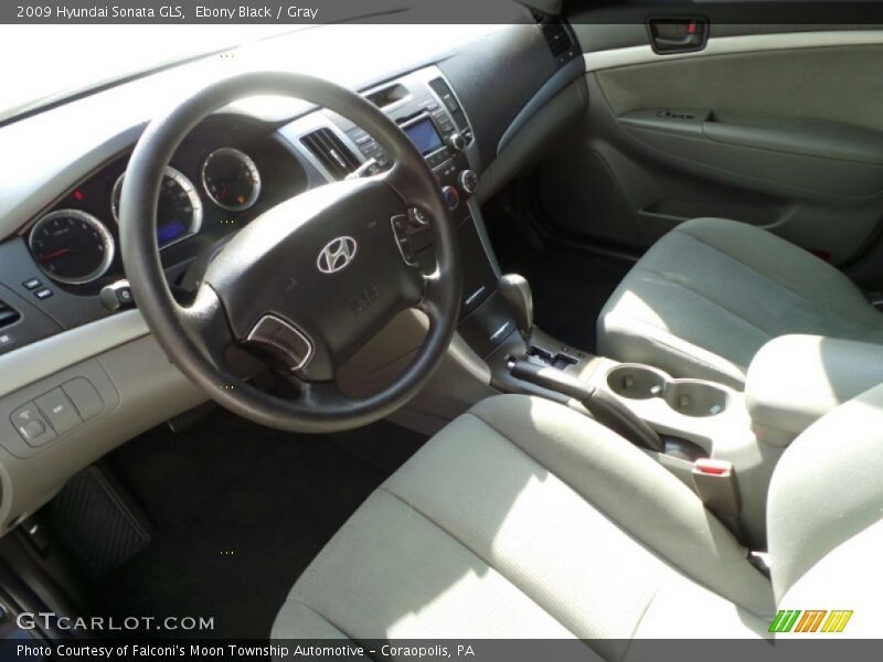 Ebony Black / Gray 2009 Hyundai Sonata GLS
