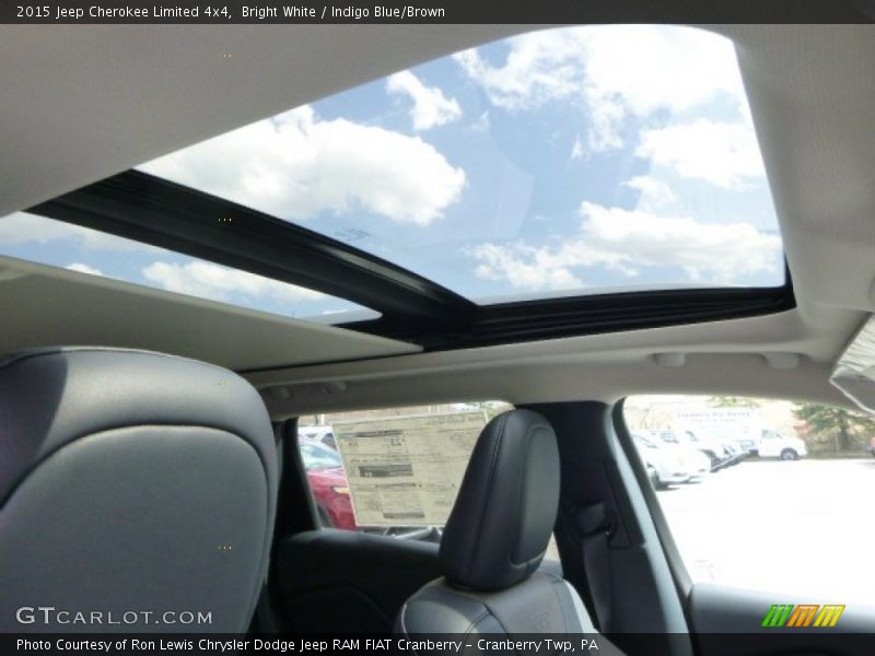 Bright White / Indigo Blue/Brown 2015 Jeep Cherokee Limited 4x4