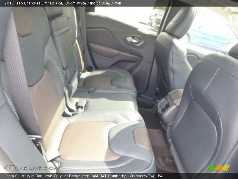 Bright White / Indigo Blue/Brown 2015 Jeep Cherokee Limited 4x4