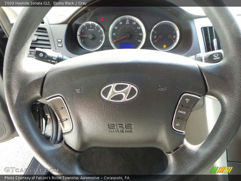 Ebony Black / Gray 2009 Hyundai Sonata GLS