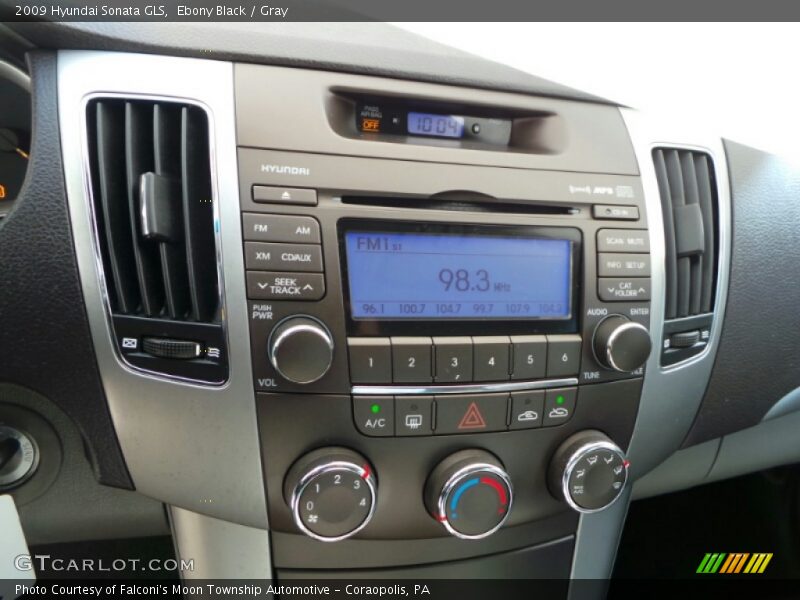 Ebony Black / Gray 2009 Hyundai Sonata GLS