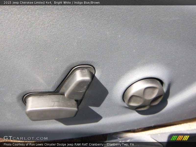 Bright White / Indigo Blue/Brown 2015 Jeep Cherokee Limited 4x4