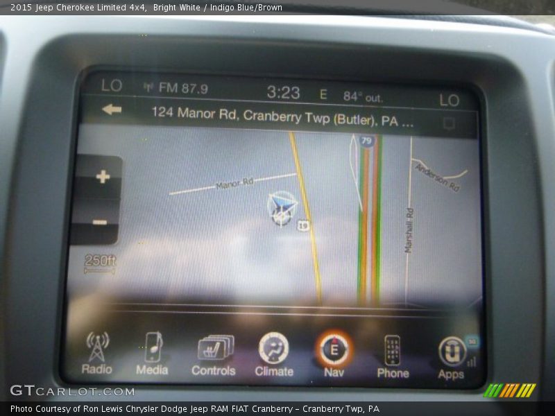 Bright White / Indigo Blue/Brown 2015 Jeep Cherokee Limited 4x4