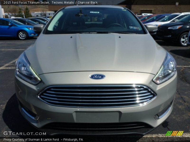 Tectonic Metallic / Charcoal Black 2015 Ford Focus Titanium Sedan