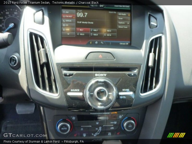 Tectonic Metallic / Charcoal Black 2015 Ford Focus Titanium Sedan