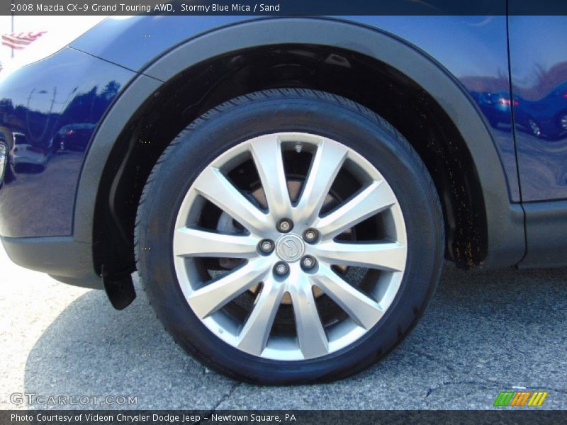 Stormy Blue Mica / Sand 2008 Mazda CX-9 Grand Touring AWD