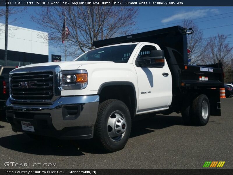 Summit White / Jet Black/Dark Ash 2015 GMC Sierra 3500HD Work Truck Regular Cab 4x4 Dump Truck