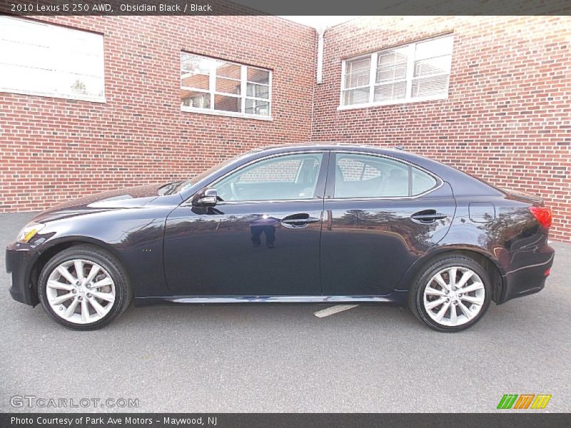 Obsidian Black / Black 2010 Lexus IS 250 AWD