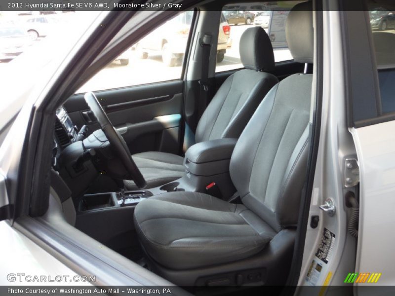 Moonstone Silver / Gray 2012 Hyundai Santa Fe SE V6 AWD