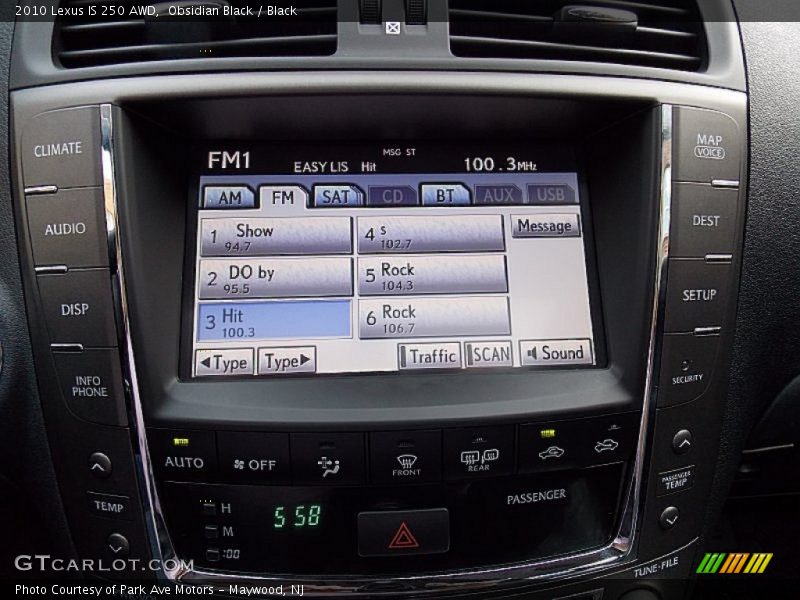 Obsidian Black / Black 2010 Lexus IS 250 AWD