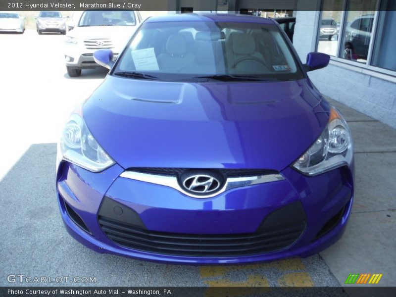 Marathon Blue / Gray 2012 Hyundai Veloster