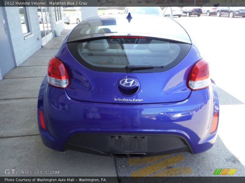 Marathon Blue / Gray 2012 Hyundai Veloster