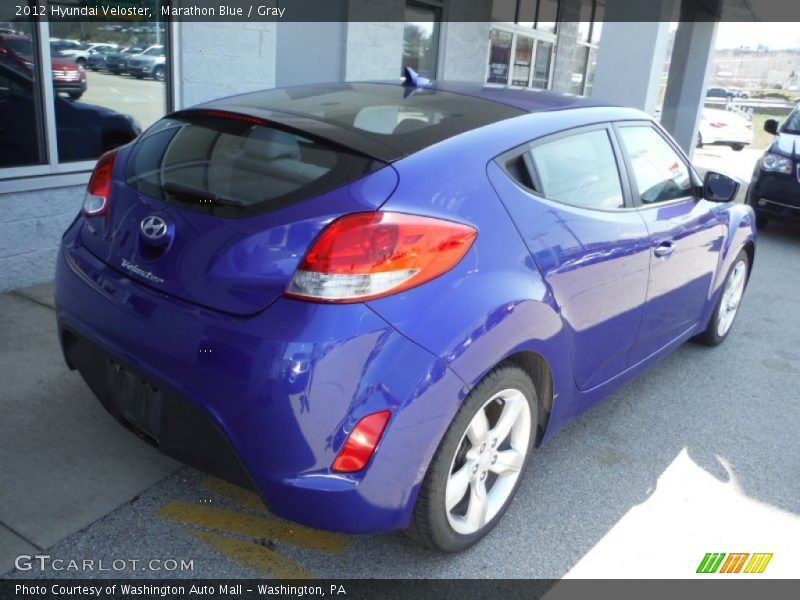 Marathon Blue / Gray 2012 Hyundai Veloster